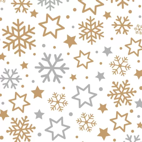 Cf 20 sacchetti 12,5+3x24 cm white christmas - Decora