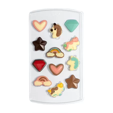 Set stampo termoformato unicorno 15x26 cm - Decora