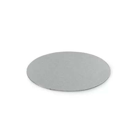 Cakeboard sottile silver Ø 20 cmxh 3 mm 8 inch - Decora
