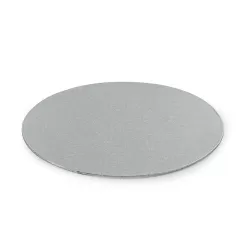 Cakeboard sottile silver Ø 30 cmxh 3 mm 12 inch - Decora