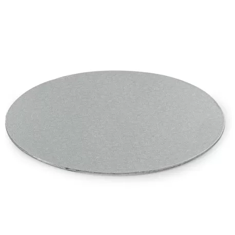 Cakeboard sottile silver Ø 36 cmxh 3 mm 14 inch - Decora
