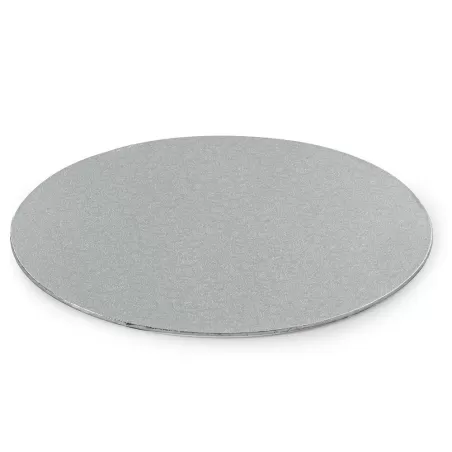 Cakeboard sottile silver Ø 36 cmxh 3 mm 14 inch - Decora