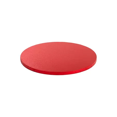 Cakeboard red Ø 25xh 1,2 cm 10 inch - Decora