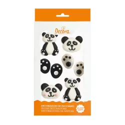 Cf 8 decorazioni in zucchero panda - Decora