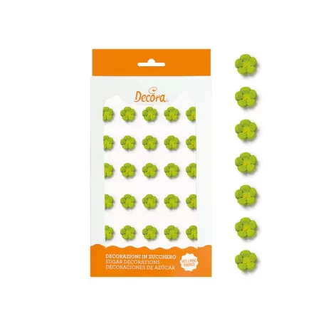 Cf 30 fiorellini piccoli verdi - Decora