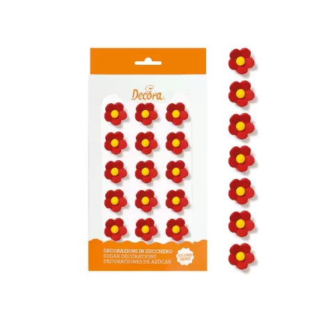 Cf 16 fiorellini medi rossi - Decora