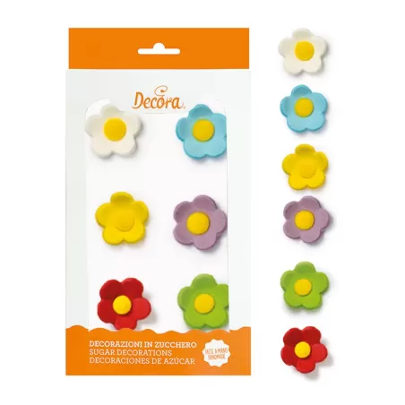 Cf 6 fiorellini grandi assortiti - Decora