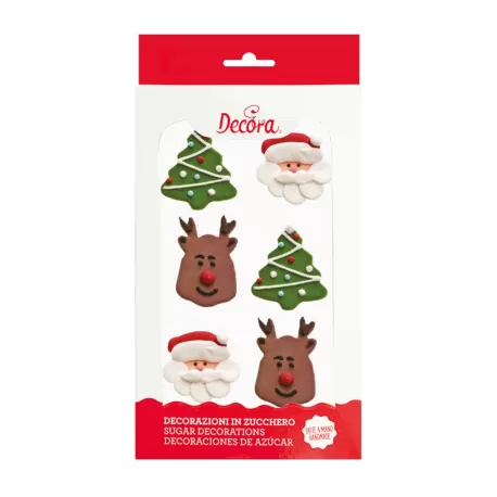 Cf 6 decorazione natalizie in zucchero - Decora