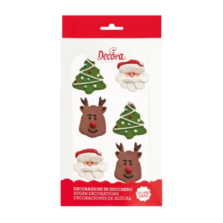 Cf 6 decorazione natalizie in zucchero - Decora