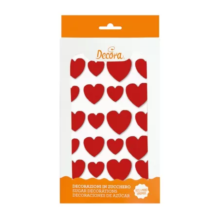 Cf 16 cuori in zucchero - Decora