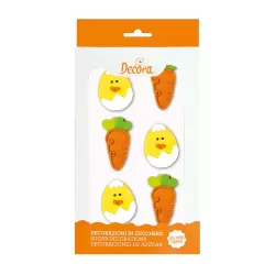 Cf 6 pulcini e carote in zucchero - Decora