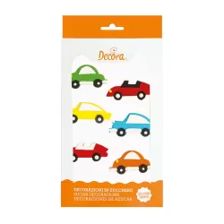 Cf 6 decorazioni in zucchero auto - Decora