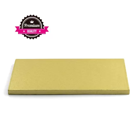 Sottotorta rettangolare dorato 40x60xh 1,2 cm - Decora