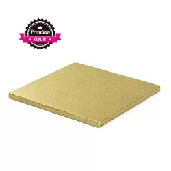Sottotorta quadrato dorato 45xh 1,2 cm - Decora
