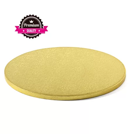 Sottotorta tondo dorato Ø 60xh 1,2 cm - Decora