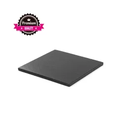 Sottotorta quadrato nero 25x25xh 1,2 cm - Decora