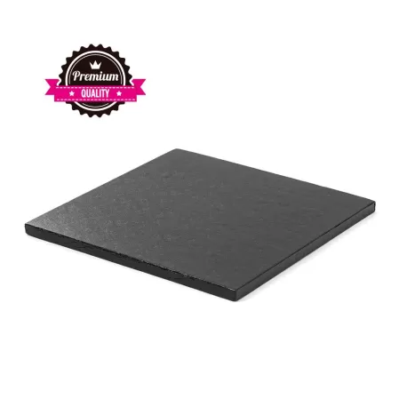 Sottotorta quadrato nero 40x40xh 1,2 cm - Decora