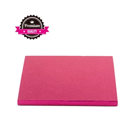 Sottotorta quadrato fucsia 25x25xh 1,2 cm - Decora