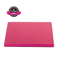 Sottotorta quadrato fucsia 35x35xh 1,2 cm - Decora