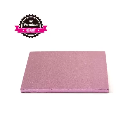 Sottotorta quadrato rosa 20x20xh 1,2 cm - Decora