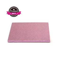 Sottotorta quadrato rosa 25x25xh 1,2 cm - Decora