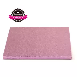 Sottotorta quadrato rosa 40x40xh 1,2 cm - Decora