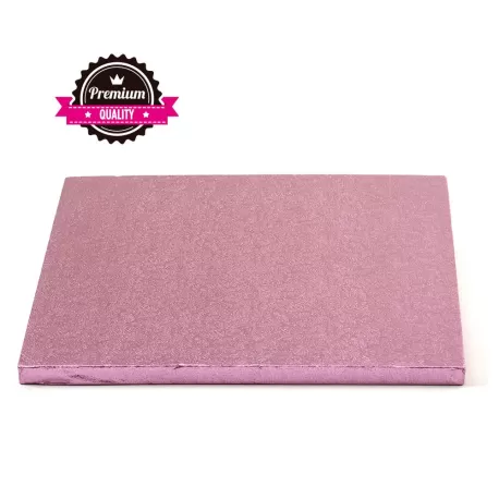 Sottotorta quadrato rosa 40x40xh 1,2 cm - Decora