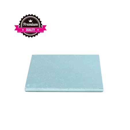 Sottotorta quadrato azzurro  15x15xh 1,2 cm - Decora