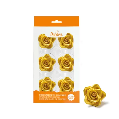 Cf 6 rosa grande oro - Decora