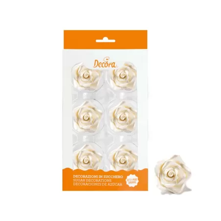 Cf 6 rosa grande perla - Decora