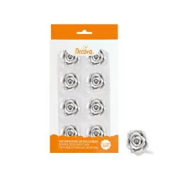 Cf 8 rosa media argento - Decora