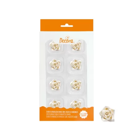 Cf 8 rosa piccola bianca - Decora