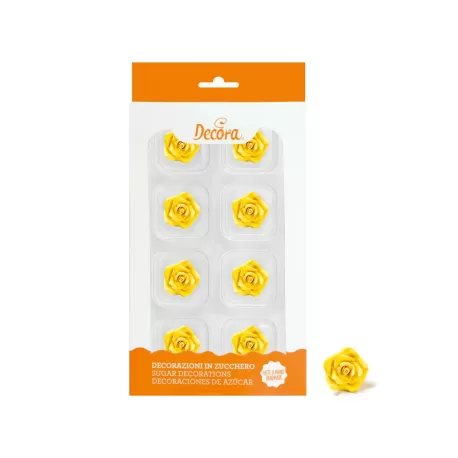 Cf 8 rosa piccola gialla - Decora