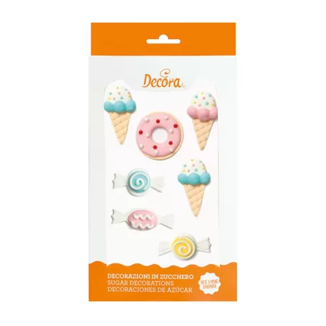 Cf 7 decorazioni in zucchero sweets - Decora