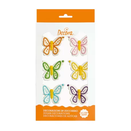 Cf 6 farfalle in zucchero - Decora