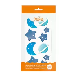 Cf 10 decorazioni galaxy in zucchero - Decora