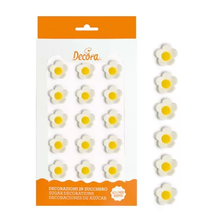 Cf 15 fiorellini medi bianchi - Decora