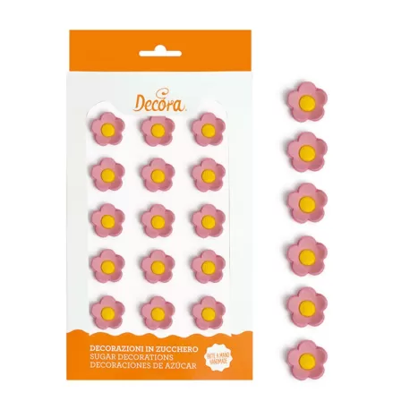 Cf 15 fiorellini medi rosa - Decora