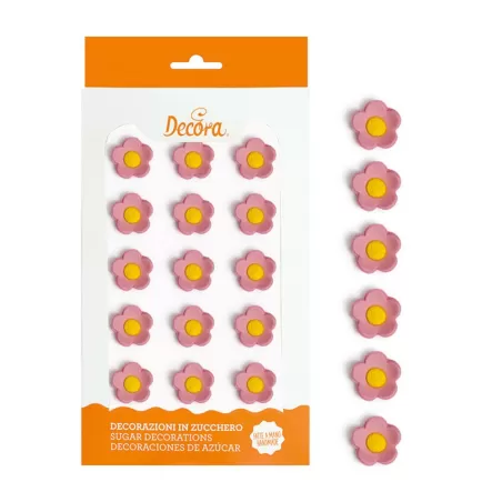 Cf 15 fiorellini medi rosa - Decora