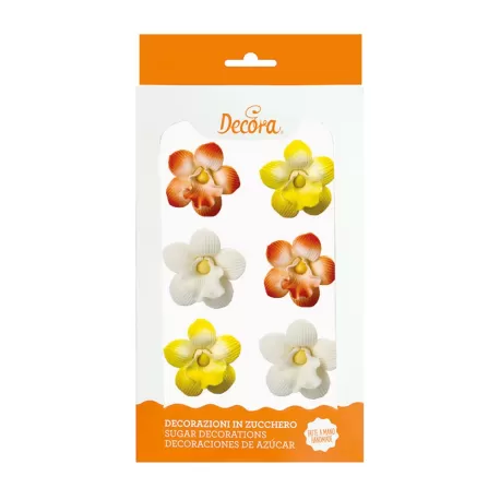 Cf 6 mini orchidee in zucchero - Decora