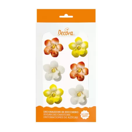 Cf 6 mini orchidee in zucchero - Decora