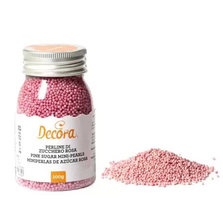 Cf 100 g perline di zucchero rosa - Decora