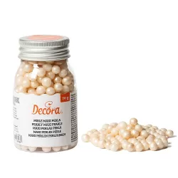 Cf 70 g perle grandi bianco perla in zucchero - Decora