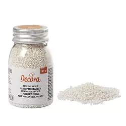 Cf 90 g perline bianco perla in zucchero - Decora