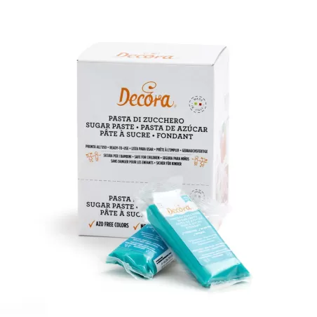 Pasta di zucchero acquamarina 100 g - Decora