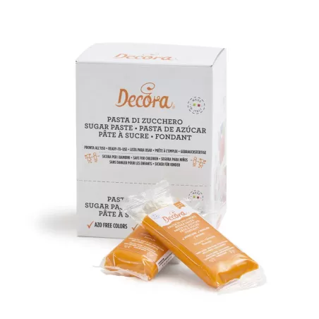 Pasta di zucchero arancio 100 g - Decora