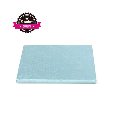 Sottotorta quadrato azzurro  25x25xh 1,2 cm - Decora