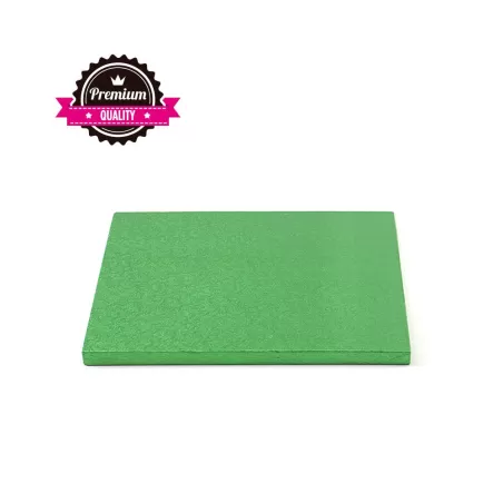 Sottotorta quadrato verde  20x20xh 1,2 cm - Decora