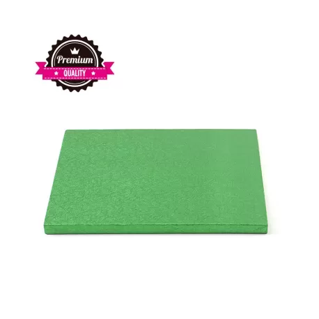 Sottotorta quadrato verde  25x25xh 1,2 cm - Decora