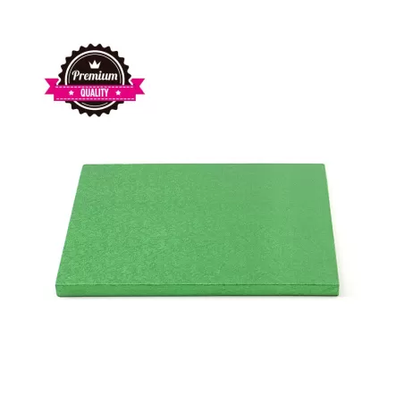 Sottotorta quadrato verde  25x25xh 1,2 cm - Decora